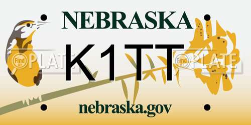 K1TT Nebraska License Plate