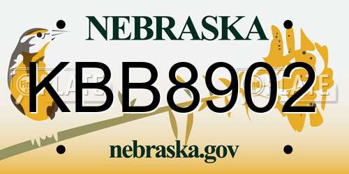 KBB8902 Nebraska License Plate