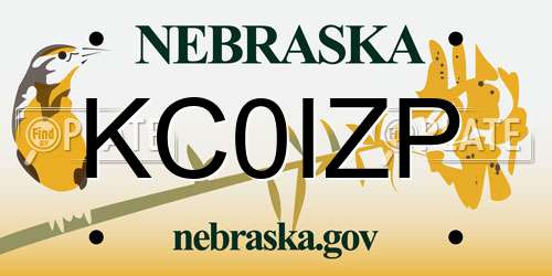 KC0IZP Nebraska License Plate