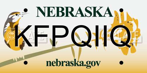 KFPQIIQ Nebraska License Plate