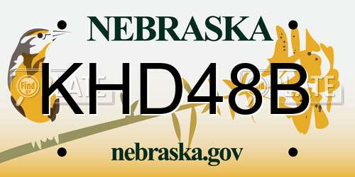 KHD48B Nebraska License Plate
