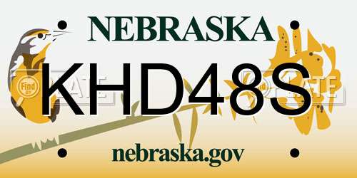 KHD48S Nebraska License Plate