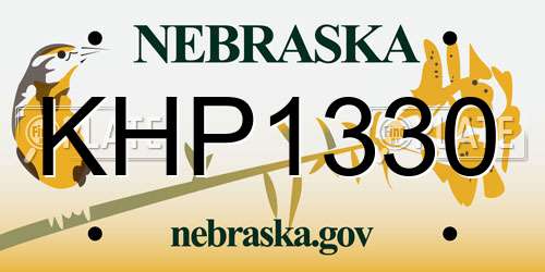 KHP1330 Nebraska License Plate