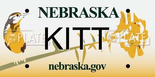 KITT Nebraska License Plate