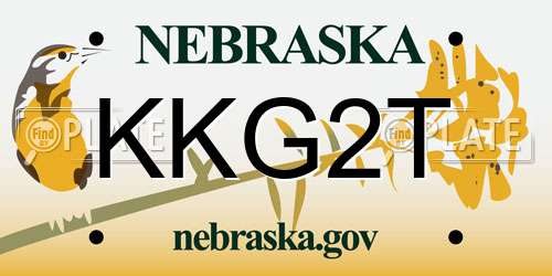 KKG2T Nebraska License Plate