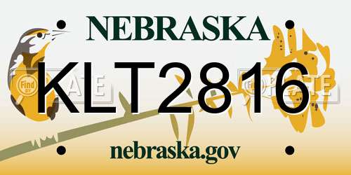 KLT2816 Nebraska License Plate