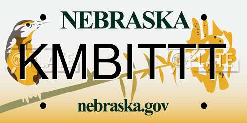 KMBITTT Nebraska License Plate