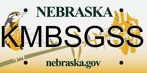 KMBSGSS Nebraska License Plate