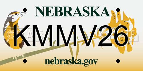 KMMV26 Nebraska License Plate