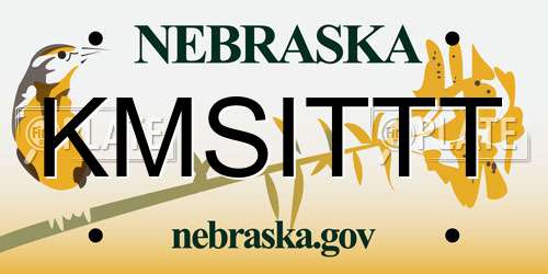 KMSITTT Nebraska License Plate