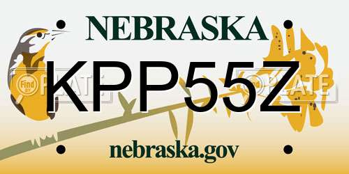 KPP55Z Nebraska License Plate