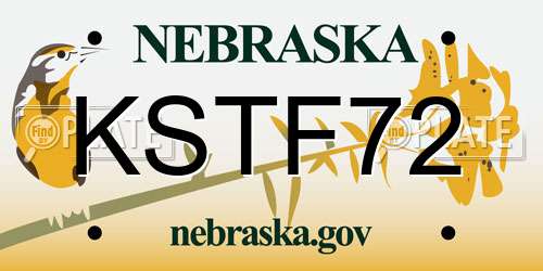 KSTF72 Nebraska License Plate