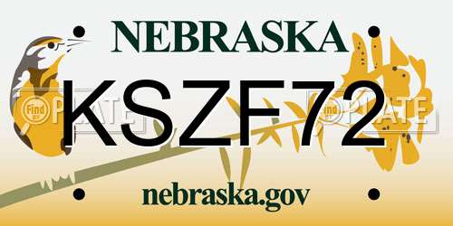 KSZF72 Nebraska License Plate