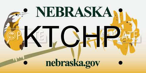 KTCHP Nebraska License Plate