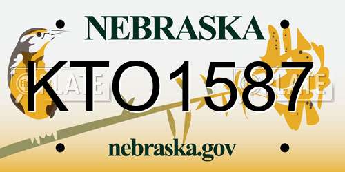 KTO1587 Nebraska License Plate