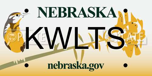 KWLTS Nebraska License Plate