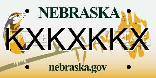 KXKXKKX Nebraska License Plate