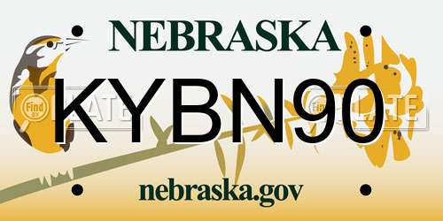 KYBN90 Nebraska License Plate