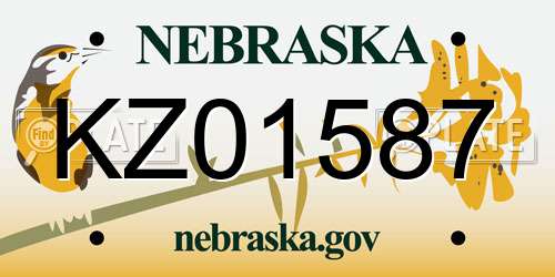 KZ01587 Nebraska License Plate