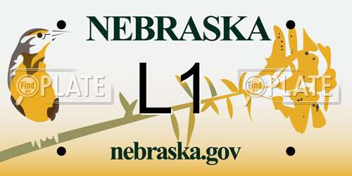 L1 Nebraska License Plate