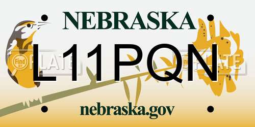 L11PQN Nebraska License Plate