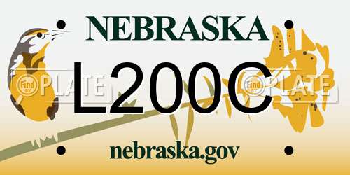 L200C Nebraska License Plate