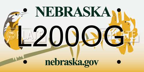 L200OG Nebraska License Plate