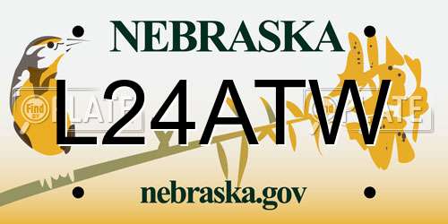 L24ATW Nebraska License Plate