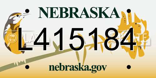 L415184 Nebraska License Plate