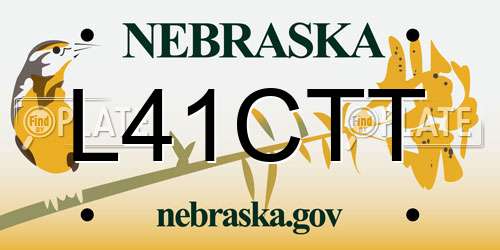 L41CTT Nebraska License Plate
