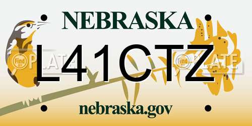 L41CTZ Nebraska License Plate