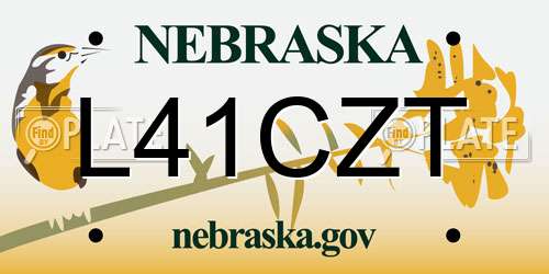 L41CZT Nebraska License Plate