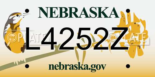 L4252Z Nebraska License Plate