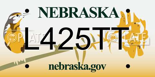 L425TT Nebraska License Plate