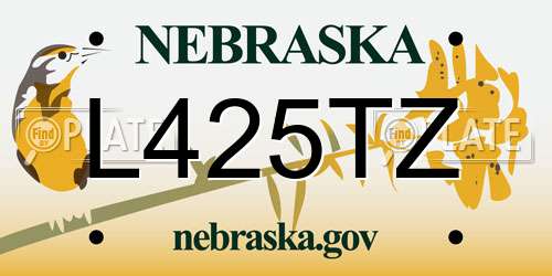 L425TZ Nebraska License Plate