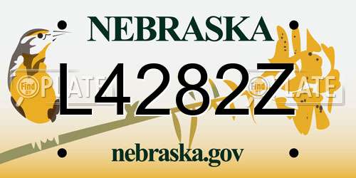 L4282Z Nebraska License Plate