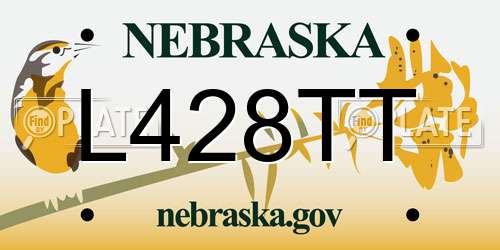 L428TT Nebraska License Plate