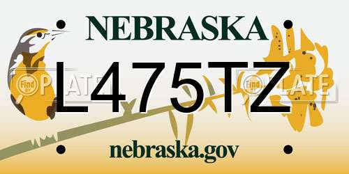 L475TZ Nebraska License Plate