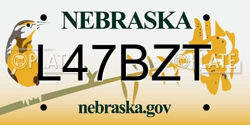 L47BZT Nebraska License Plate