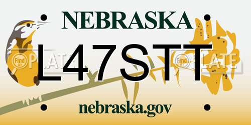 L47STT Nebraska License Plate