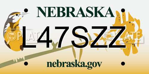 L47SZZ Nebraska License Plate