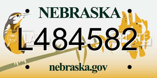 L484582 Nebraska License Plate