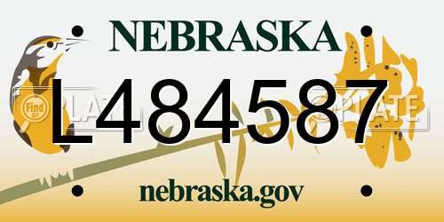L484587 Nebraska License Plate