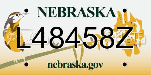 L48458Z Nebraska License Plate