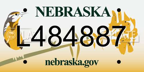 L484887 Nebraska License Plate
