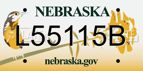 L55115B Nebraska License Plate