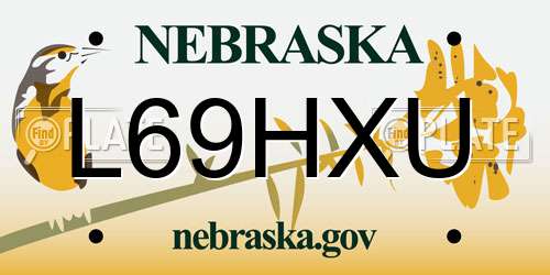 L69HXU Nebraska License Plate