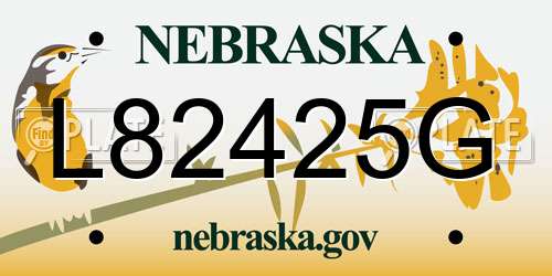 L82425G Nebraska License Plate