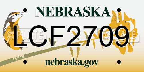 LCF2709 Nebraska License Plate