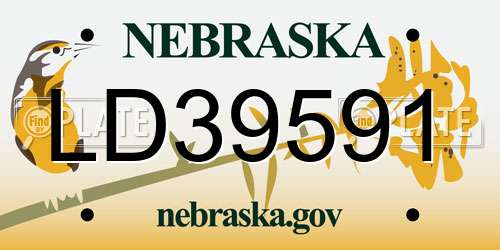 LD39591 Nebraska License Plate